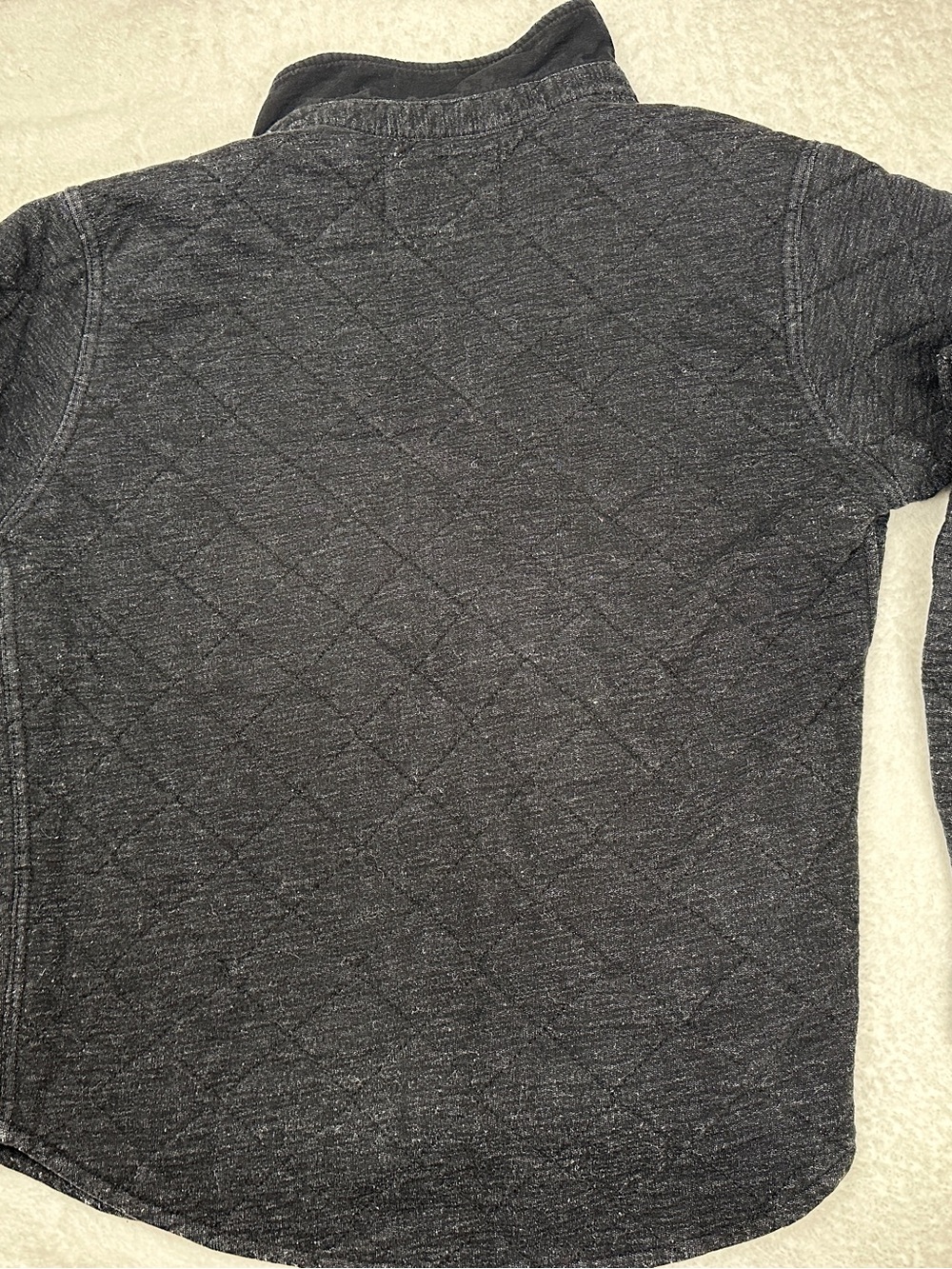 American Eagle Outfitters Black Quilted Button-Down Shirt Jacket - Picture 5 of 9